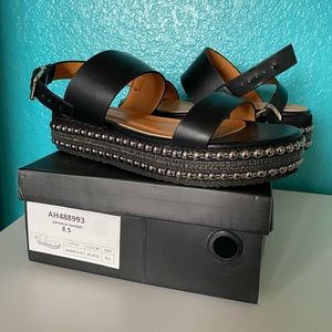 Black Studded Sandals